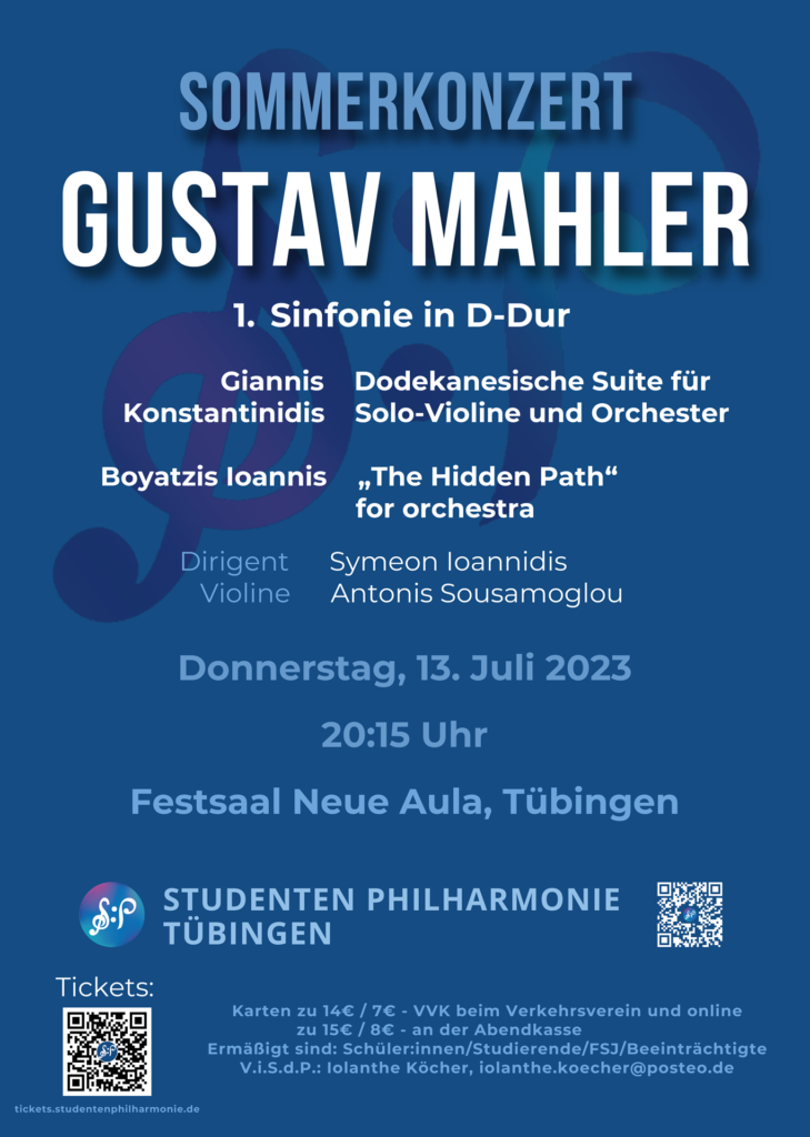 Programm Sommerkonzert 2023 Tübingen
